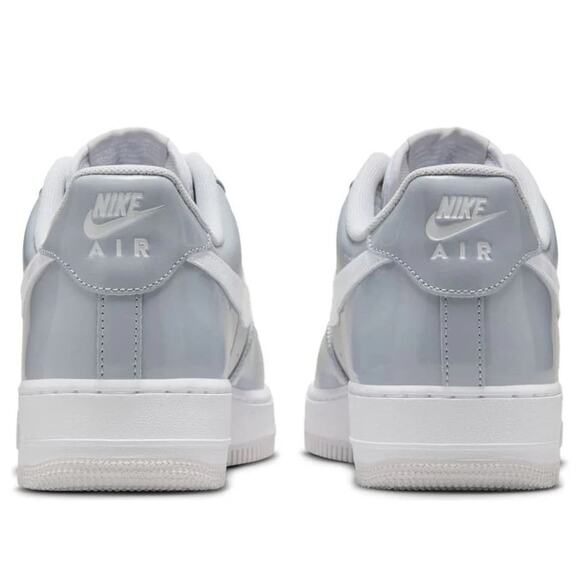 NEW Nike Air Force 1 \'07 LV8 Wolf Grey Patent Leather HV9405-001 Men’s Sz Multi
